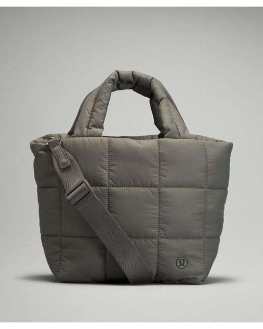 lululemon athletica Gray Quilted Grid Crossbody Bag