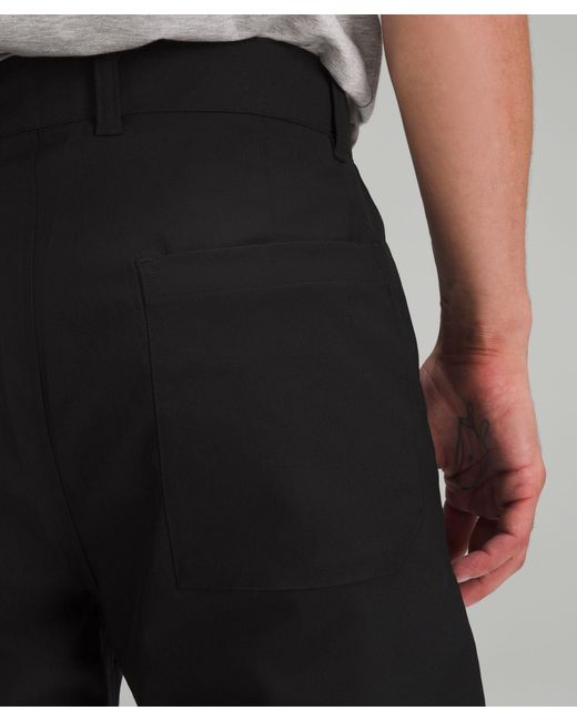 lululemon athletica Black Relaxed-tapered Twill Trousers for men