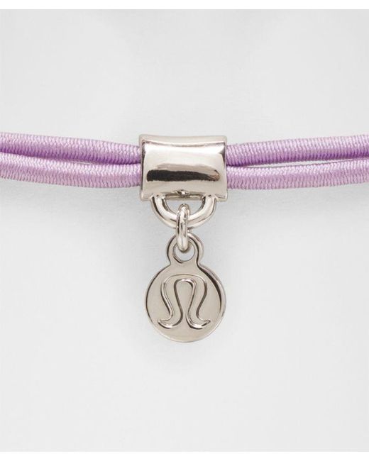 lululemon athletica White – Logo Bead Hair Ties 3 Pack –