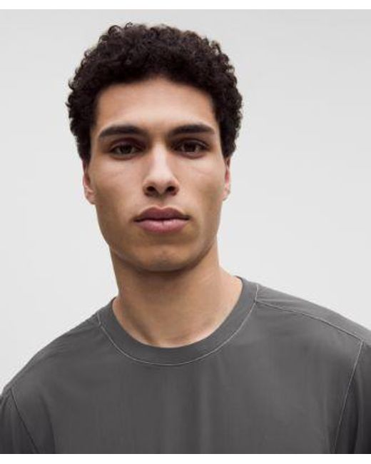 lululemon athletica Gray Brushed Yoga Crewneck T-Shirt for men