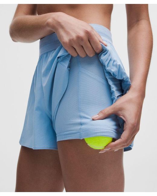 lululemon athletica Blue – Side-Pleat Tennis Shorts – 2.5" – – Size Large