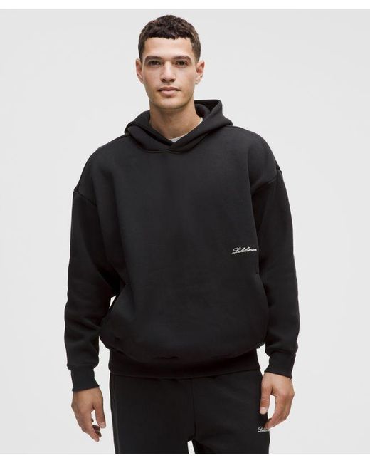 lululemon athletica Black Big Cozy Pullover Hoodie for men