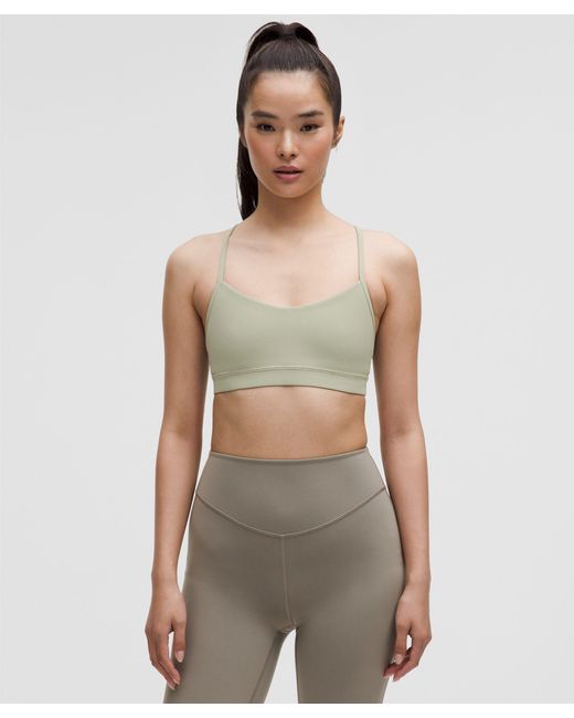 lululemon athletica Green – Flow Y Sports Bra Nulu Light Support, A–C Cups – /Pastel – Size 14