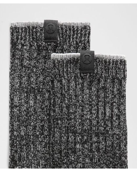 lululemon athletica Gray – Crew Length Ragg Socks Shine – – Size Medium
