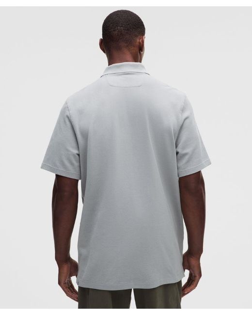 lululemon athletica Gray – Pique Short-Sleeve Polo Shirt – – Size Large for men