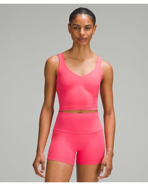 lululemon athletica Pink Aligntm Tank Top A/b Cup