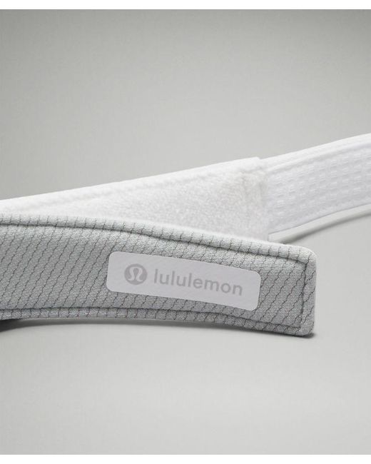 lululemon athletica Removable Sweatband All-sport Visor Hat Wordmark - Color White/black - Size L/xl