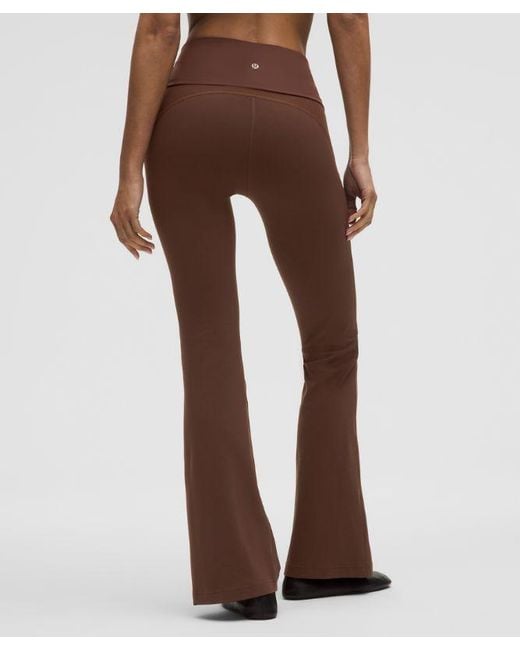 lululemon athletica Brown Groove Nulu Foldover-Waist Flared Pant