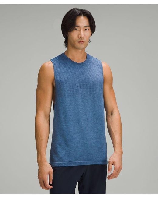 lululemon athletica Blue – Metal Vent Tech Sleeveless Shirt – – for men