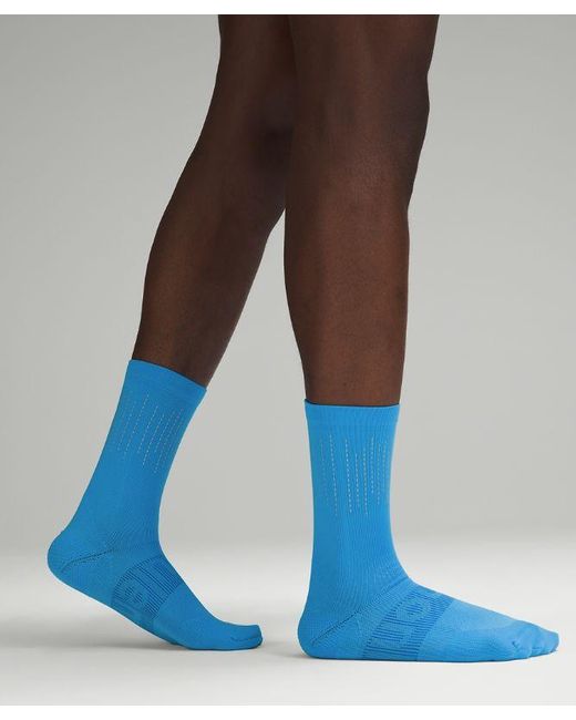 lululemon athletica Blue – Power Stride Crew Socks Reflective – – for men
