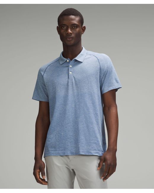 lululemon Metal Vent Tech Polo Shirt in Blue for Men | Lyst