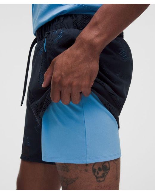 lululemon athletica Blue – Jacquard-Knit Shorts Slnsh Collection – 5" – – Size Large for men