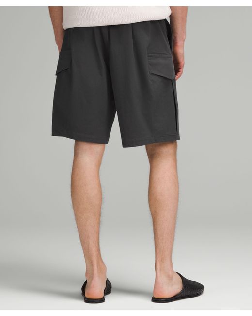 lululemon athletica Gray Stretch Cotton Versatwill Cargo Pocket Shorts 10" for men