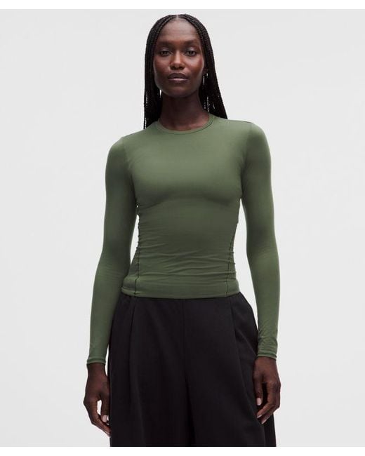 lululemon athletica Green Wundermost Ultra-Soft Nulu Crewneck Long-Sleeve Shirt