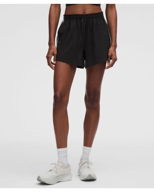 lululemon athletica Black Court Rival High-Rise Short 3"