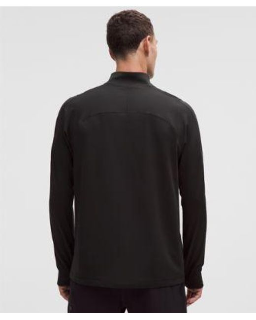 lululemon athletica Black Rulu Fleece Half-Zip Long-Sleeve Shirt for men