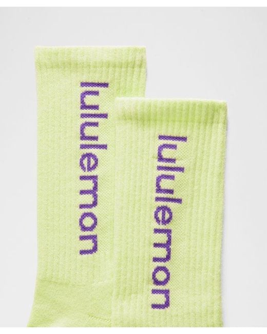 lululemon athletica White – Daily Essential Crew Socks Wordmark – – for men