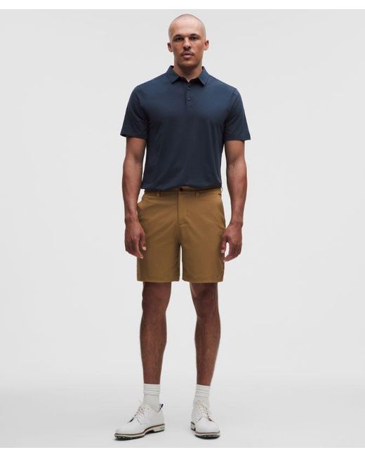 lululemon athletica Blue – Evolution Short-Sleeve Polo Shirt – – Size Large for men