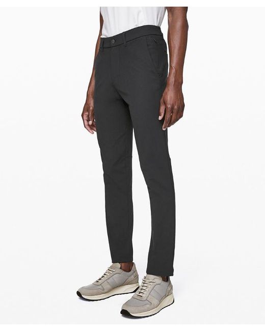 lululemon athletica Black – Commission Slim-Fit Trousers Warpstreme – 28" – – for men