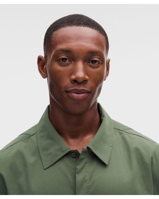 lululemon athletica Green Unshaken Short-Sleeve Collared Shirt for men
