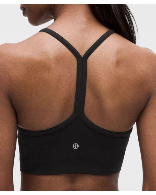lululemon athletica Black Flow Y Ruched Bra