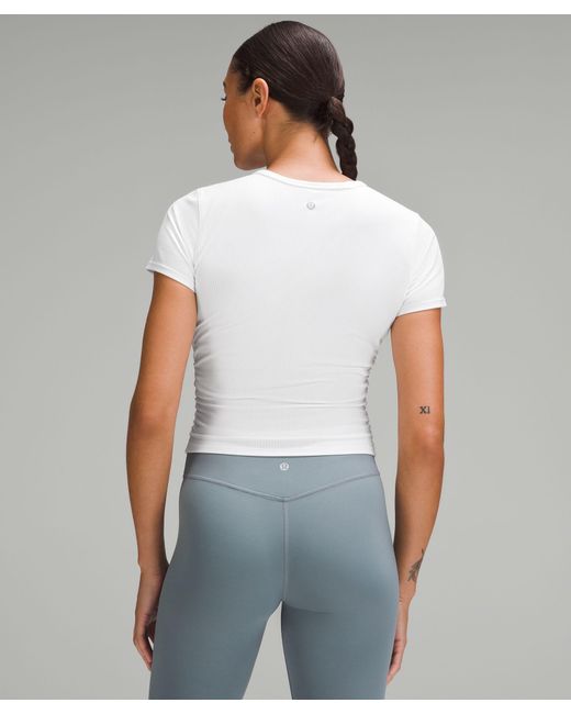 lululemon athletica White All It Takes Ribbed Nulu T-shirt