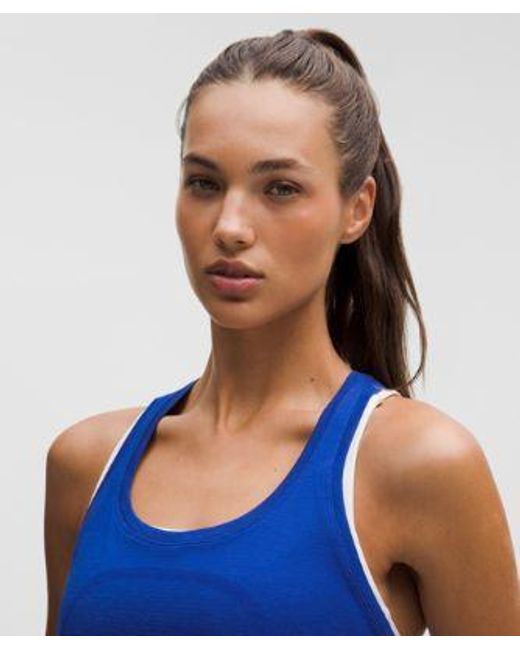 lululemon athletica Blue – Swiftly Tech Racerback Tank Top 2.0 Waist Length – – Size 18