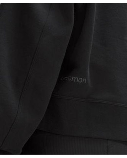 lululemon athletica Black – Perfectly Oversized Cropped Crew Sweatshirt French Terry – –