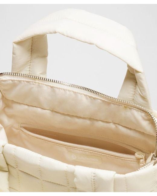 lululemon athletica Natural Quilted Grid Small Tote Bag 5L