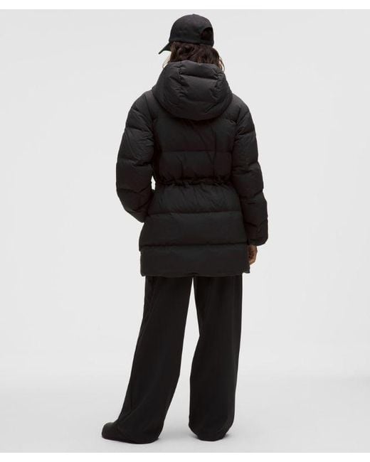 lululemon athletica Black Cinch-Waist 600-Down-Fill Puffer