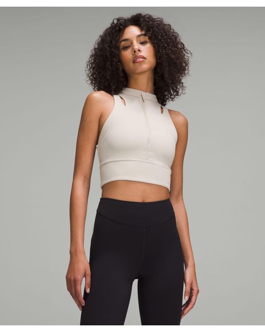 lululemon Crop Tank 新品 Lululemon Cropped Training Tank Top - White Opal - lulu fanatics