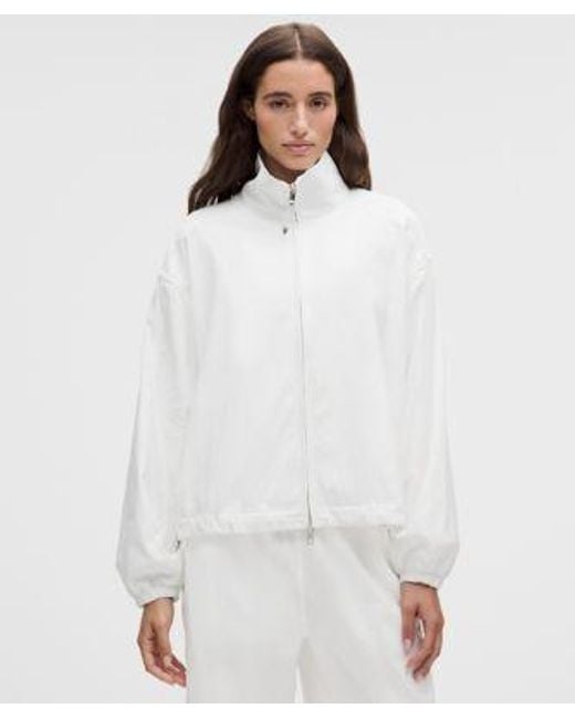 lululemon athletica White – Lululinen Funnel-Neck Jacket – – Size Large