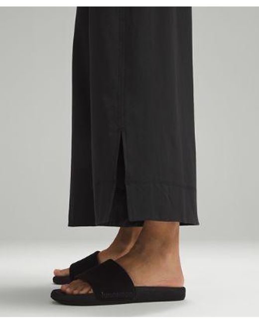 lululemon athletica Stretch Woven High-rise Wide-leg Cropped Pants - Color Black - Size L
