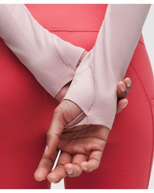 lululemon athletica Red Swiftly Tech Cropped Long-Sleeve Shirt 2