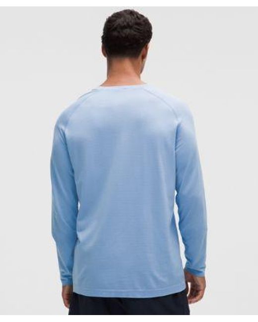 lululemon athletica Blue Metal Vent Tech Long-Sleeve Shirt for men