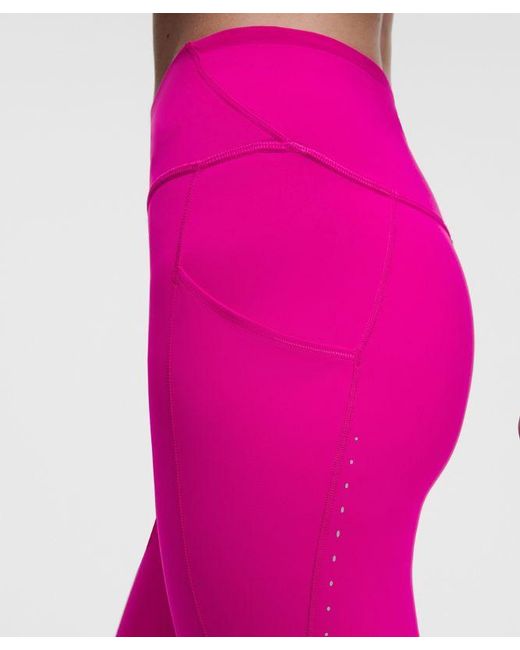 lululemon athletica Pink – Fast And Free High-Rise Tight Leggings 5 Pocket – 25" – – Size 14