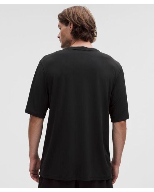 lululemon athletica Black Brushed Yoga Crewneck T-Shirt for men
