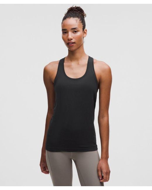 lululemon athletica Black – Swiftly Tech Racerback Tank Top 6.0 Hip Length – – Size 6
