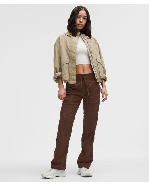 lululemon athletica Brown – Dance Studio Mid-Rise Pants Short – – Size 4