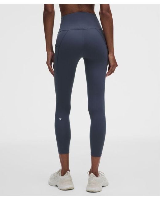 lululemon athletica Blue – Wunder Train High-Rise Tight Leggings With Pockets – 25" – – Size 4