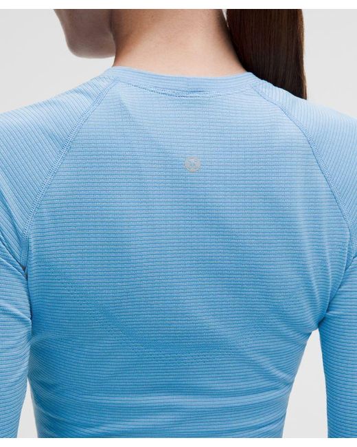 lululemon athletica Blue Swiftly Tech Cropped Long-Sleeve Shirt 2