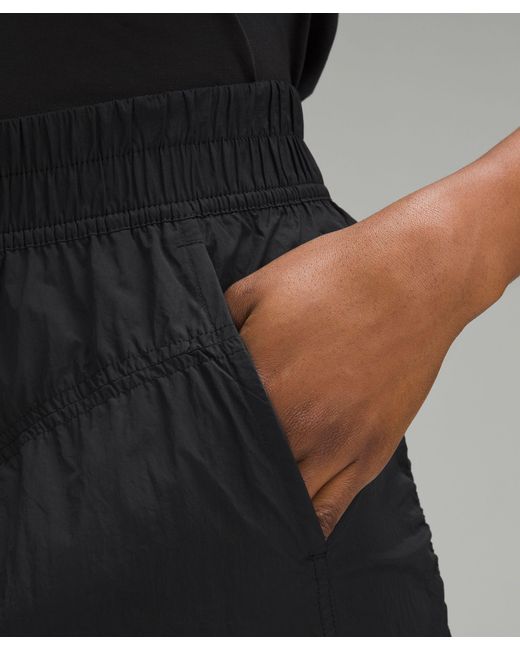 lululemon athletica Black High-rise Ruched Mini Skirt