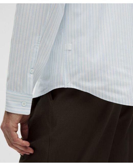 lululemon athletica Gray New Venture Slim-Fit Long-Sleeve Shirt for men