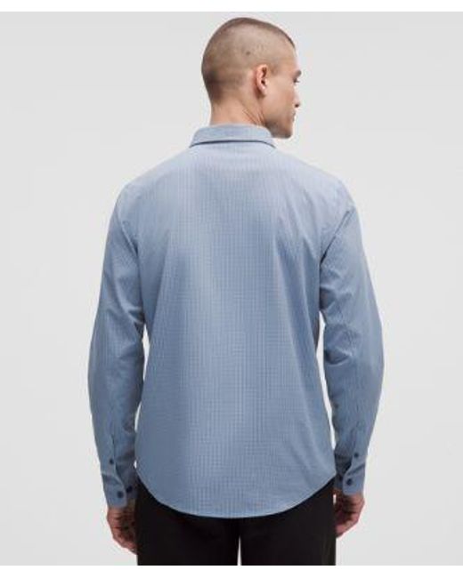 lululemon athletica Blue New Venture Long-Sleeve Shirt for men