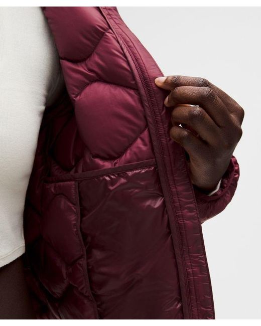 lululemon athletica Red Featherweight 900-Down-Fill Quilted Jacket