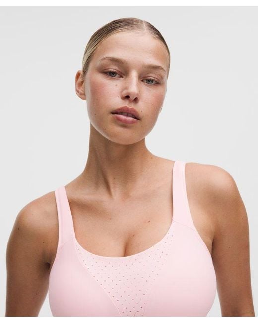 lululemon athletica Pink – Run Times Sports Bra High Support, B–G Cups – – Size 8