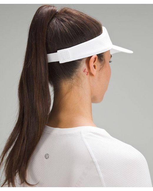 lululemon athletica Removable Sweatband All-sport Visor Hat Wordmark - Color White/black - Size L/xl
