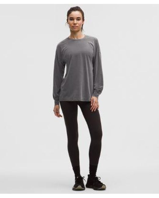 lululemon athletica Gray – Easyset Relaxed-Fit Long-Sleeve Shirt Wash – – Size 4