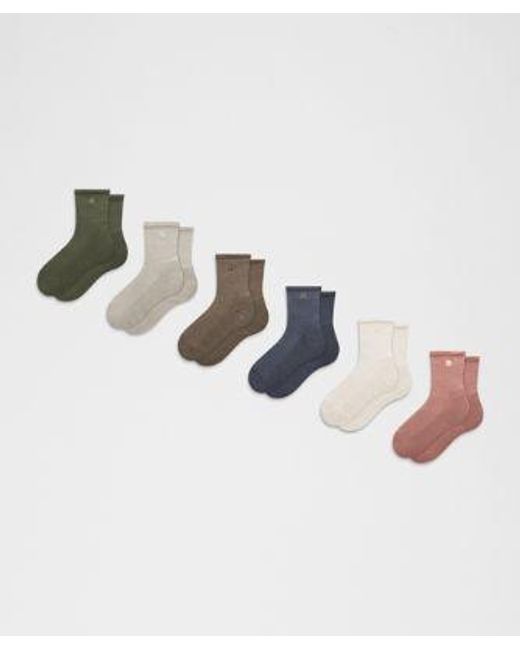 lululemon athletica White Daily Essential Quarter Socks