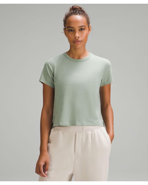 lululemon athletica Green Classic-fit Cotton-blend T-shirt